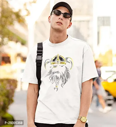 Reliable White Cotton Blend Printed T-Shirt For Men-thumb3