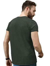 Reliable Green Cotton Blend Printed T-Shirt For Men-thumb4