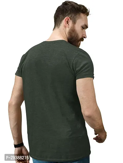 Reliable Green Cotton Blend Printed T-Shirt For Men-thumb5