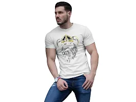 Reliable White Cotton Blend Printed T-Shirt For Men-thumb2