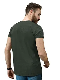 Reliable Green Cotton Blend Printed T-Shirt For Men-thumb2