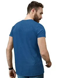 Reliable Blue Cotton Blend Printed T-Shirt For Men-thumb4