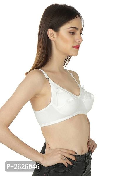 White Solid Feeding Maternity Nusring Bra-thumb3