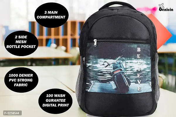 Benicia Polyester Waterproof School Bag / College Laptop Backpack (BENLB01)-thumb4