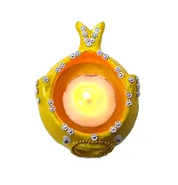 StepsToDo Clay Fish and Peacock Diya. Festive Decoration Handmade Earthen Clay Diya Lamp Set of 4-thumb3