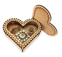 OiDelight Heart Shaped Wooden Box For Gift, Chocolate Jewelry Storage. Elegant Designer Decorative Art. 5 inch. Unique Gift Idea. Can be Painted. Made in India (2)-thumb1