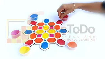StepsToDo Reusable Rangoli Template Mat with Wooden Base. Easy to Use. Just Fill It Up with Rangoli, Flowers, Pulses. Traditional Art with Modern Day Ease of Use. (11.5 Inch) (Design F)-thumb3