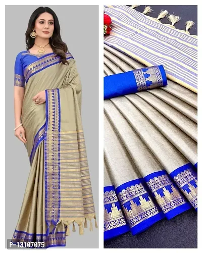 Women Soft Cotton Silk Banarasi Saree for women-thumb0