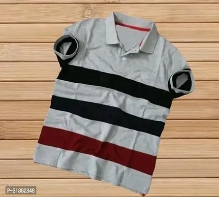 Fabulous Cotton Blend Striped Polos For Men-thumb0