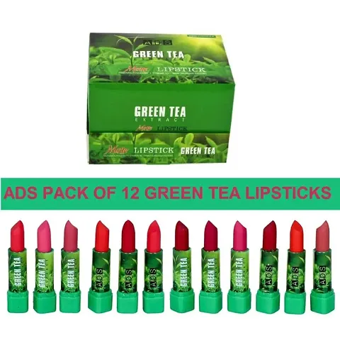 Green Tea Lipstick Set Of 12(Multicolor)