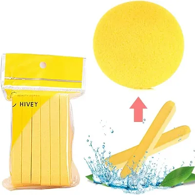 Facial Cleansing Sponge for Cleaning, 48 Pcs Compressed Face Sponges Round Makeup Face Wash Sponge Cleaning Stick, Reusable Facial Sponges Makeup Remover Pads, Portable Beauty Spa Supplies for Facial