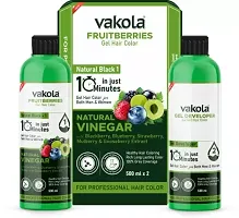 Vakola Natural Black Professional Gel hair Color for Both Men  Women - 500ml x 2 , Natural Black-thumb1