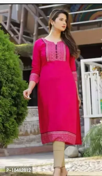 Stylish Fancy Rayon Kurta For Women-thumb0