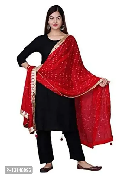 FabRay Wardrobe Women's Rayon Straight Kurta, Plazzo Pant with Dupatta Kurti Set for Women and Girls (Medium, Black-05)-thumb0