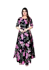 FabRay Women Printed Gown Kurta Rayon Printed Maxi Long Gown for Women and Girls-thumb1