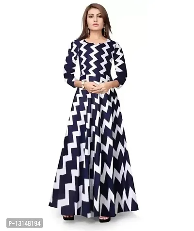 FabRay Women Printed Gown Kurta Rayon Printed Maxi Long Gown-MULI-17-2XL