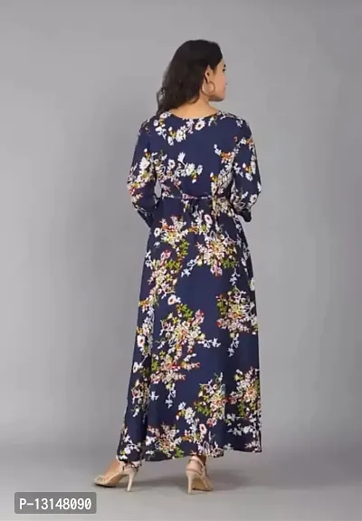 FabRay Women Printed Gown Kurta Rayon Printed Maxi Long Gown-MULI-11-S-thumb5