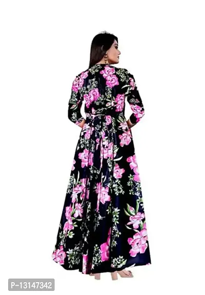 FabRay Women Printed Gown Kurta Rayon Printed Maxi Long Gown for Women and Girls-thumb3