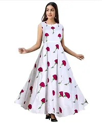 FabRay Women Printed Gown Kurta Rayon Printed Maxi Long Gown for Women and Girls -Multocolor-02_M-thumb1