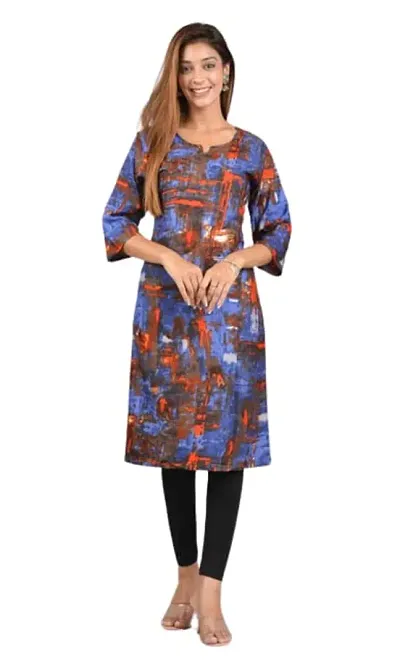 Trendy Rayon Straight Printed Kurta