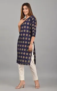 FabRay Rayon Printed Straight Regular Fit Kurti for Women's & Girls (XL, Blue)-thumb3