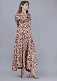 FabRay Women Printed Gown Kurta Rayon Printed Maxi Long Gown-MULI-10-XL-thumb1