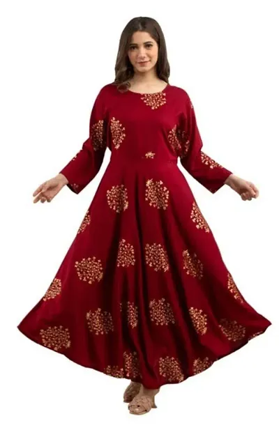 New In rayon blend Ethnic Gowns 