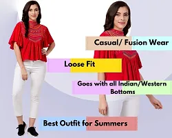 Women's Ruffle top | Designer Tops and Tunics Embroidered Top-thumb3
