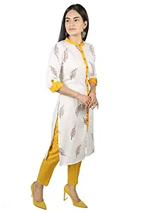 IB STYLES Women' s Slim fit Cotton Kurti Rayon Pant Combo Pack Ladies Kurti Trouser-thumb3