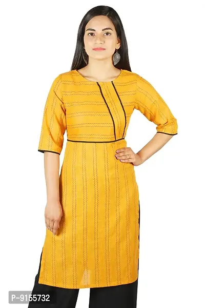 IB STYLES, Women Cotton Printed Kurti Ladies Straight Kurta-thumb2