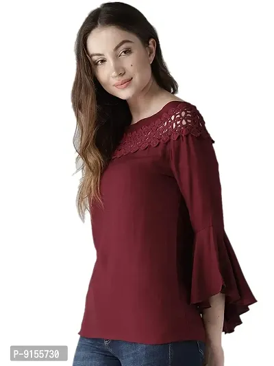 IB STYLES Women's Stylish Western Lace Tops