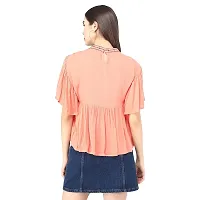 IB STYLES Women's Casual Trendy Embroidered Fusion Top-thumb1