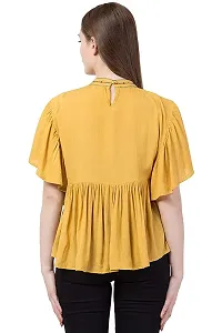 Women TOP KAPTAN (Medium, Yellow)-thumb2