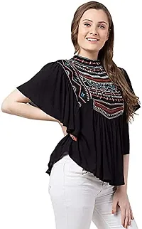 IB STYLES Women's Casual Trendy Embroidered Fusion Top-thumb3