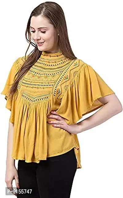 IB STYLES Women's Casual Trendy Embroidered Fusion Top-thumb4