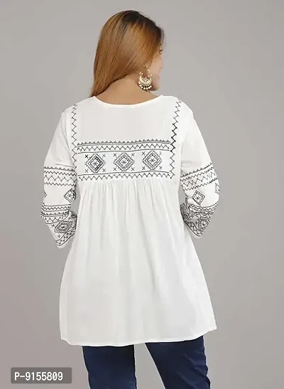 Stylish Rayon Embroidery Top for Women-thumb3