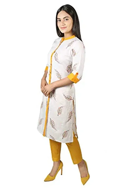 IB STYLES Women' s Slim fit Cotton Kurti Rayon Pant Combo Pack Ladies Kurti Trouser-thumb3