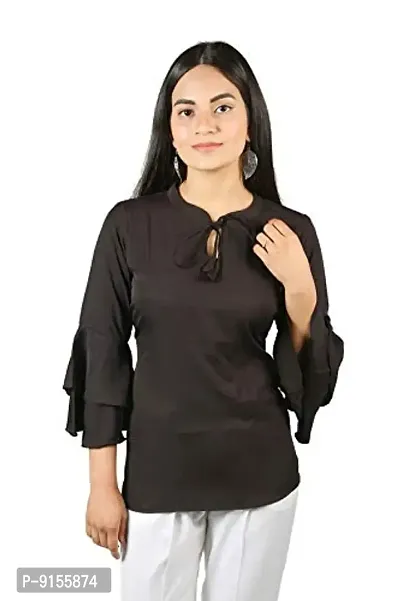 IB STYLES Women Stylish Regular Top (Black - XX-Large)