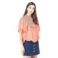 IB STYLES Women's Casual Trendy Embroidered Fusion Top-thumb2