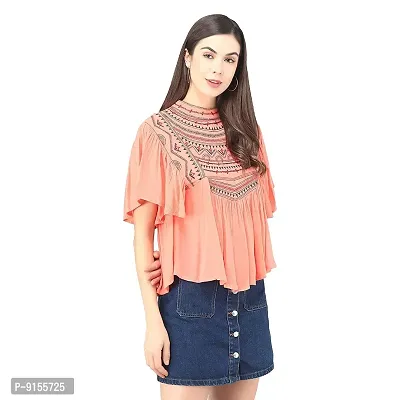 IB STYLES Women's Casual Trendy Embroidered Fusion Top-thumb3