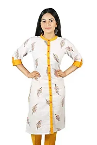 IB STYLES Women' s Slim fit Cotton Kurti Rayon Pant Combo Pack Ladies Kurti Trouser-thumb1