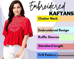 Women's Ruffle top | Designer Tops and Tunics Embroidered Top-thumb1