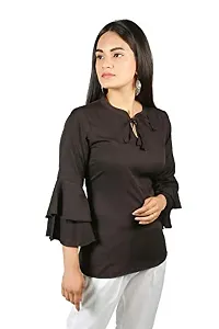 IB STYLES Women Stylish Regular Top (Black - XX-Large)-thumb2