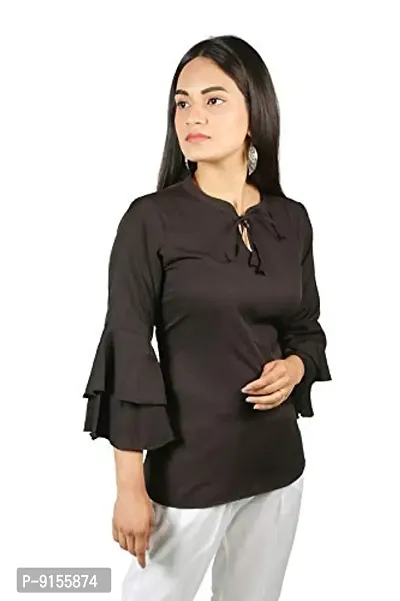 IB STYLES Women Stylish Regular Top (Black - XX-Large)-thumb3