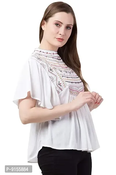 GLAMCCI Regular wear Kaftan Top for Women (White, XX-Large)-thumb2