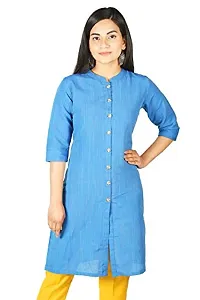 IB STYLES Women' s Slim fit Cotton Kurti Rayon Pant Combo Pack Ladies Kurti Trouser-thumb1