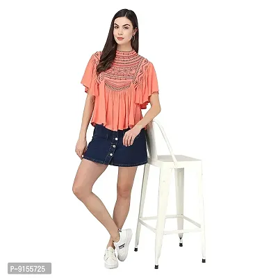 IB STYLES Women's Casual Trendy Embroidered Fusion Top-thumb4