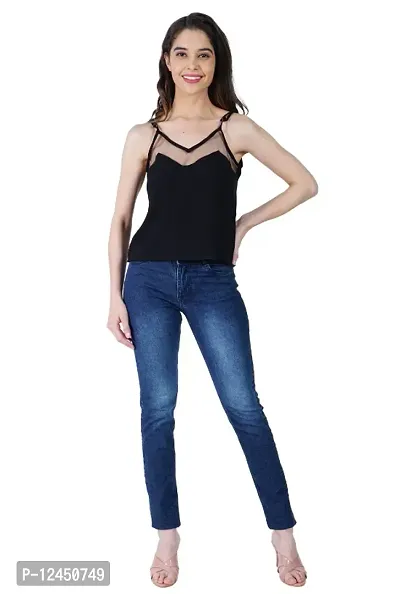 IB Styles Women Latest Stylish Net tunics tops for jeans