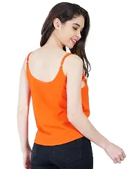 Classic Crepe Solid Crop Tops for Women-thumb2