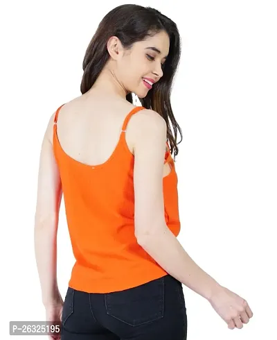 Classic Crepe Solid Crop Tops for Women-thumb3